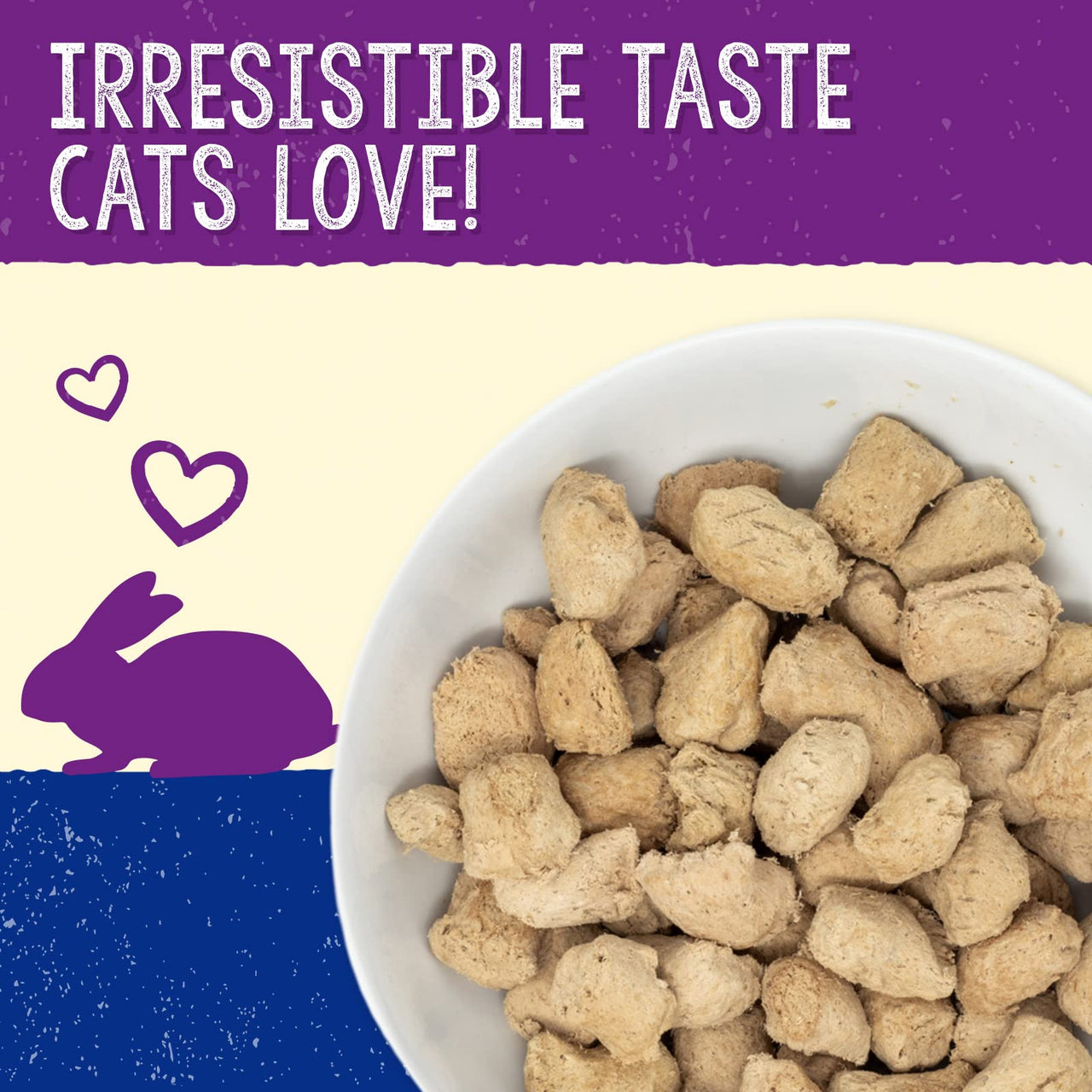 Stella & Chewy's  Freeze-Dried Raw Cat Dinner Morsels – Grain Free, Protein Rich Cat & Kitten Food – Absolutely Rabbit Recipe – 18 oz Bag 1.13 Pound (Pack of 1)