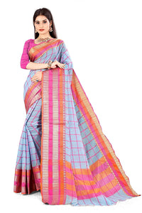 Amazon Brand - Anarva Soft Heavy & Cotton Silk Sarees for women, Beautiful saree free size with unstitched Blouse Piece