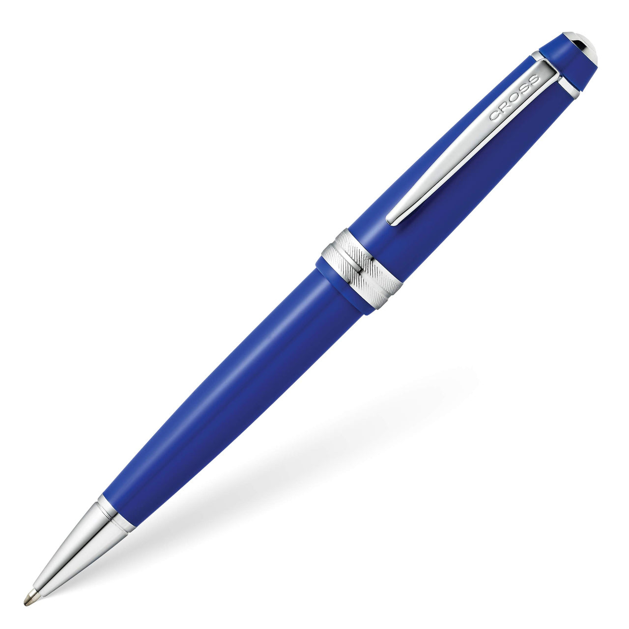 Cross Bailey Light Polished Resin Refillable Ballpoint Pen, Medium Ballpen, Includes Premium Gift Box - Blue