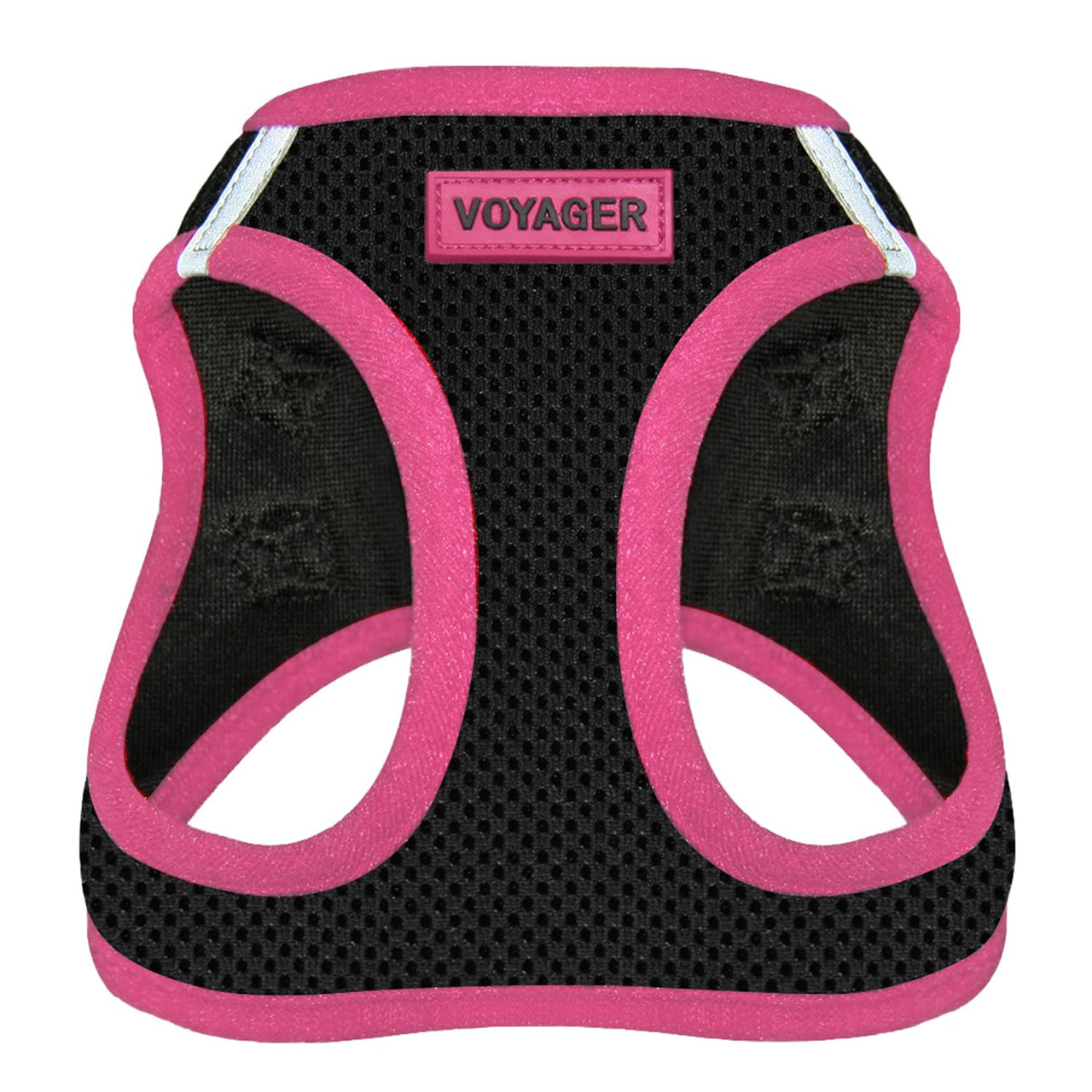 Voyager Step-in Air Dog Harness - All Weather Mesh Step in Vest Harness for Small and Medium Dogs by Best Pet Supplies - Pink Trim, XL Harness (Black/Pink Trim) XL (Chest: 20.5 - 23")