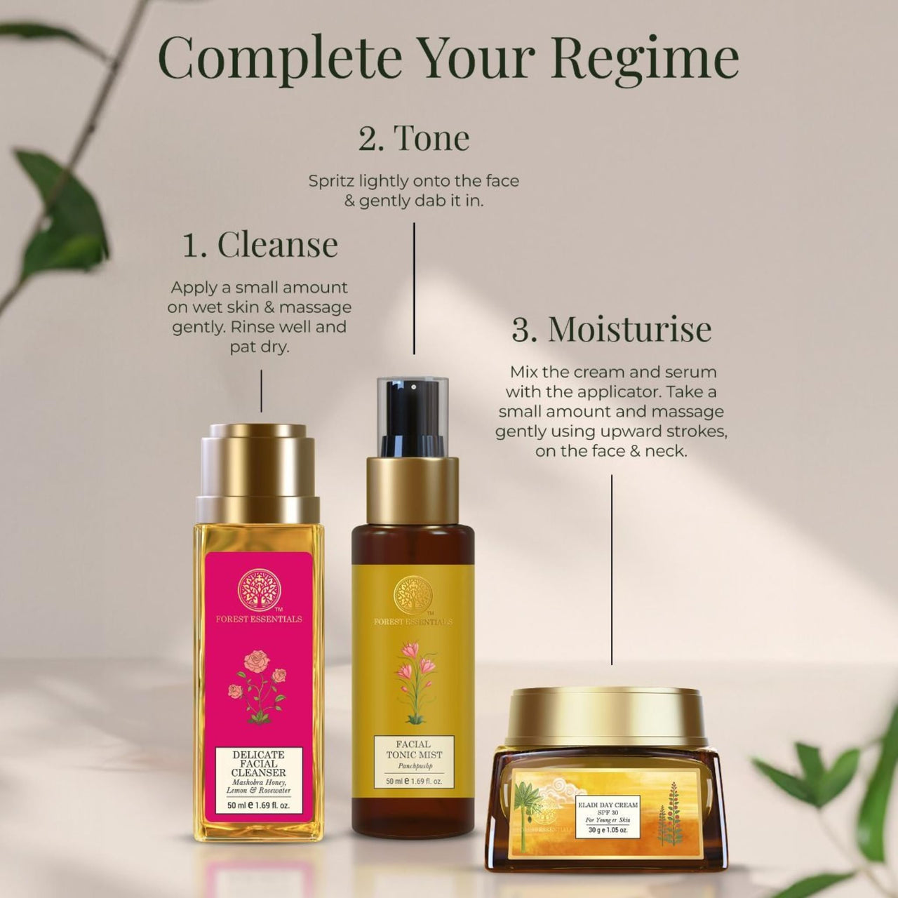 Forest Essentials Eladi Day Cream with SPF 30 | Ayurvedic Cooling Face Cream for Acne Prone Skin | With Vitamin C Concentrate, Niacinamide, & Natural Zinc Bhasma