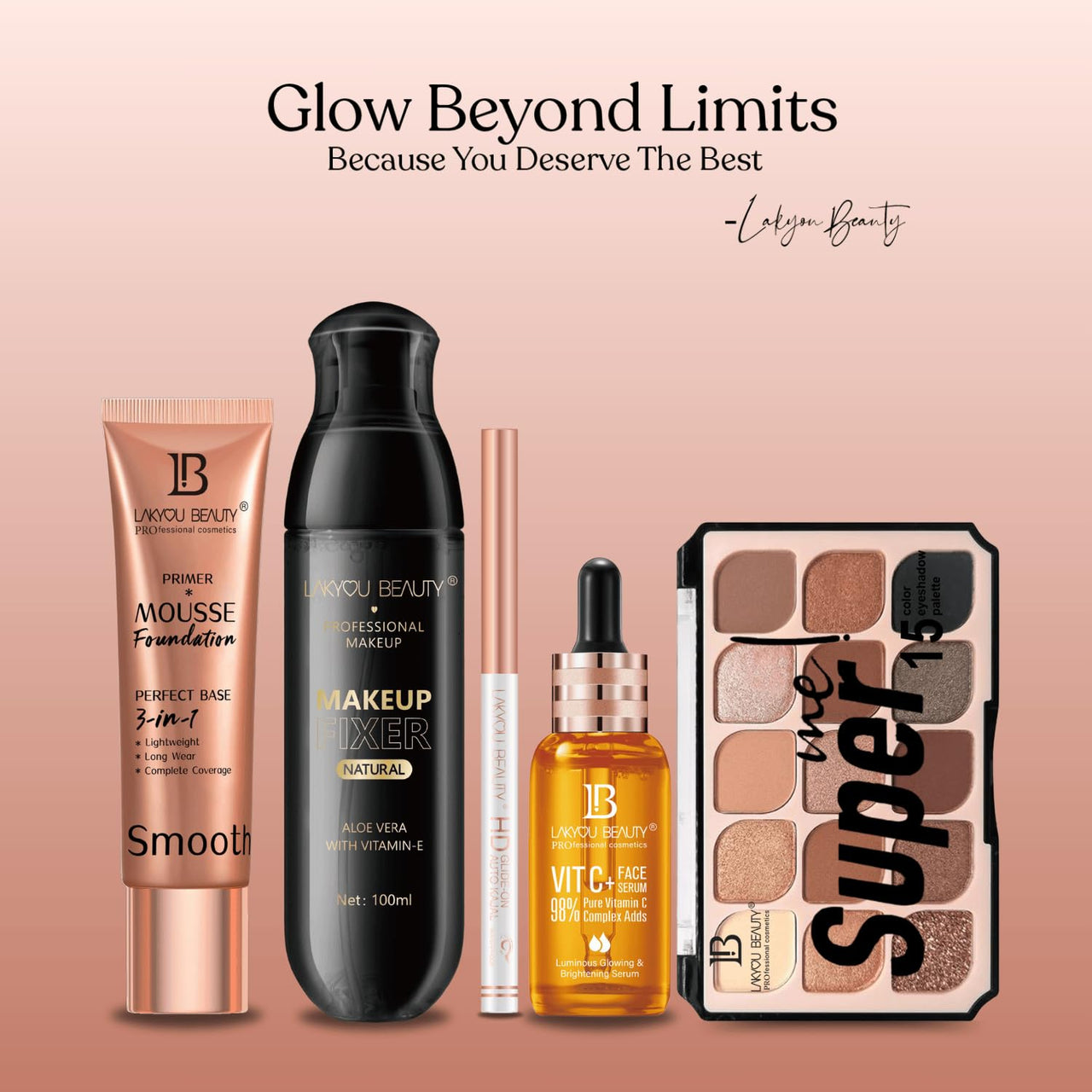 Lakyou Beauty Mousse Primer Foundation | 3in1 Perfect Base | Lightweight | Long Wear | 30ml (04(Natural Nude), 30ml)