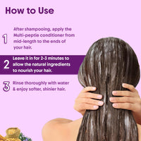 Aravi Organic Multi Peptide Anti-Hair Fall Conditioner - Acetyl Tripeptide 3, Palmitoyl, Oligopeptide & Rosemary - 200ml