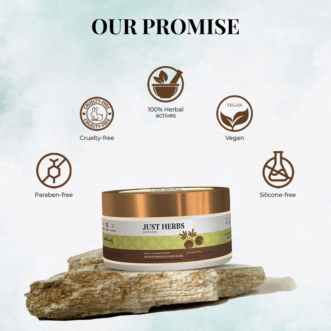 Just Herbs Ayurvedic Shirolepam Hair & Scalp Treatment Mask Cream For Hair Growth, Hairfall & Damaged Hair- Paraben & Silicon Free Hair Mask For Men & Women 200g