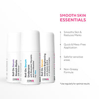 COS-IQ Roll-On Serum Set, Stretch Marks Removal, Underarm Care for Men, Intimate Brightening Serum (40ml Each, Pack of 3)