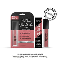 RENEE Stay With Me Mini Matte Lip Color, Long Lasting, Non Transfer, Water & Smudge Proof, Light Weight Liquid Lipstick, Desire for Brown 2ml