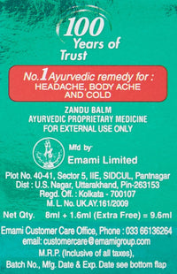 Zandu Balm (8 ml) Pack of 5