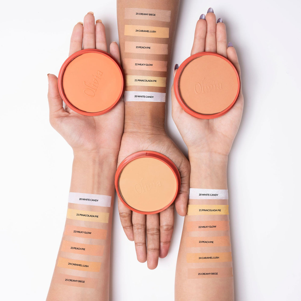 Olivia 100% Waterproof Pan Cake, Cream Concealer Pan cake, Makeup Base For Long-lasting Look | Weightless Natural Glow for Daily Use | Soft Velvety Finish | Face Makeup - 30g (23 Peach Pie)