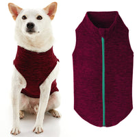 Gooby Zip Up Fleece Dog Sweater - Fuchsia Wash, 2X-Large - Warm Pullover Fleece Step-in Dog Jacket Without Ring Leash - Winter Small Dog Sweater - Dog Clothes for Small Dogs Boy and Medium Dogs 2X-Large chest (~25.5