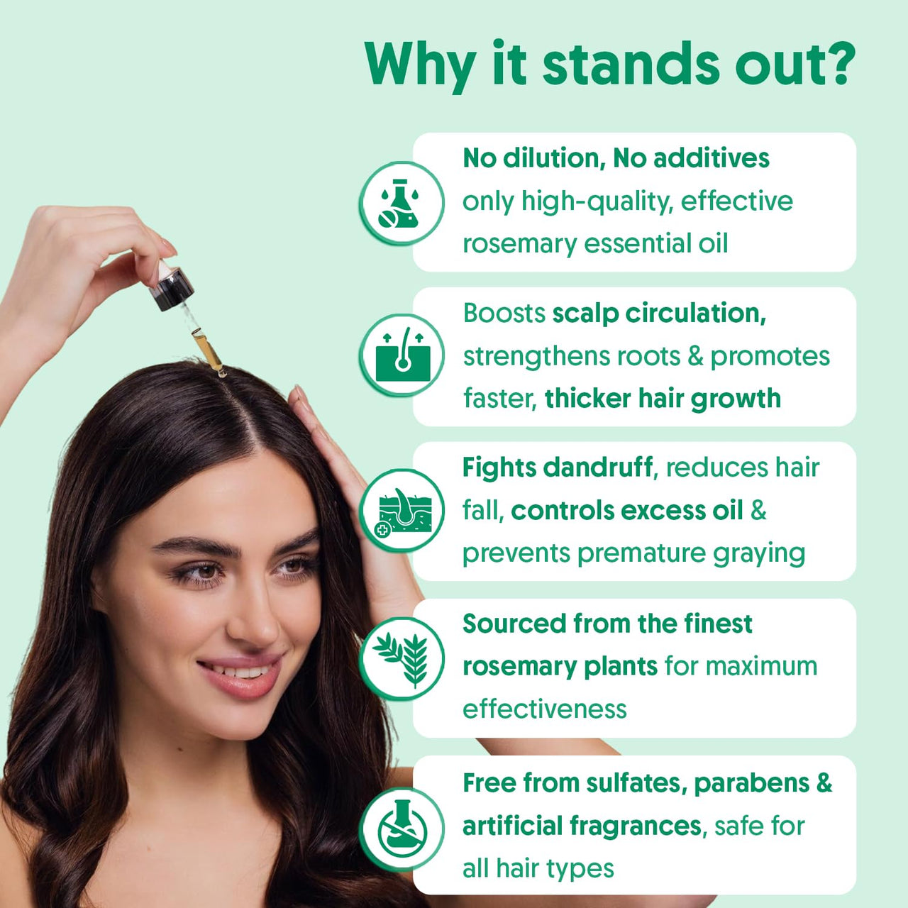 Aravi Organic Rosemary Essential Oil for Hair Growth,Quick Hair Growth Rosemary Oil for Women and Men - 100% Pure Rosemary Leaves Oil - 100 ml