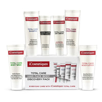 iCosmetiques Total Care Discovery Pack | Sulphate free | Silicone free | Paraben free | Pthalate free | Cruelty free | Mineral Oil free | No added colors | Vegan | Mini Pocket Friendly | Pack of 6