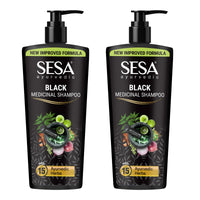 Sesa Ayurvedic Medicinal Shampoo Hairfall Control Anti Dandruff Shampoo Infused with 17 Ayurvedic Herbs Smooth & Shiny Hair For Men & Women (500 ml (Pack of 2))