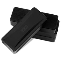 Basics White Board Eraser, Dry Erase Whiteboard Erasers for Office, Home and Classroom, Black, 4-Pack