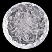 100Pcs Natural Crystal Beads Stone Gemstone Round Loose Energy Healing Beads with Free Crystal Stretch Cord for Jewelry Making (Clear Crystal, 8MM) Clear Crystal