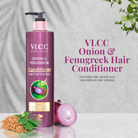 VLCC Onion & Fenugreek Hair Conditioner for Hair Fall - 200ml | Softens, Controls Breakage | Sulphate & Paraben Free | With Almond & Black Seed