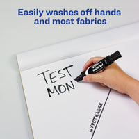 AVERY Marks A Lot Jumbo Washable Marker, Chisel Tip, 1 Black Marker, Great for Large Signs and Posters (24158) 1 Pack