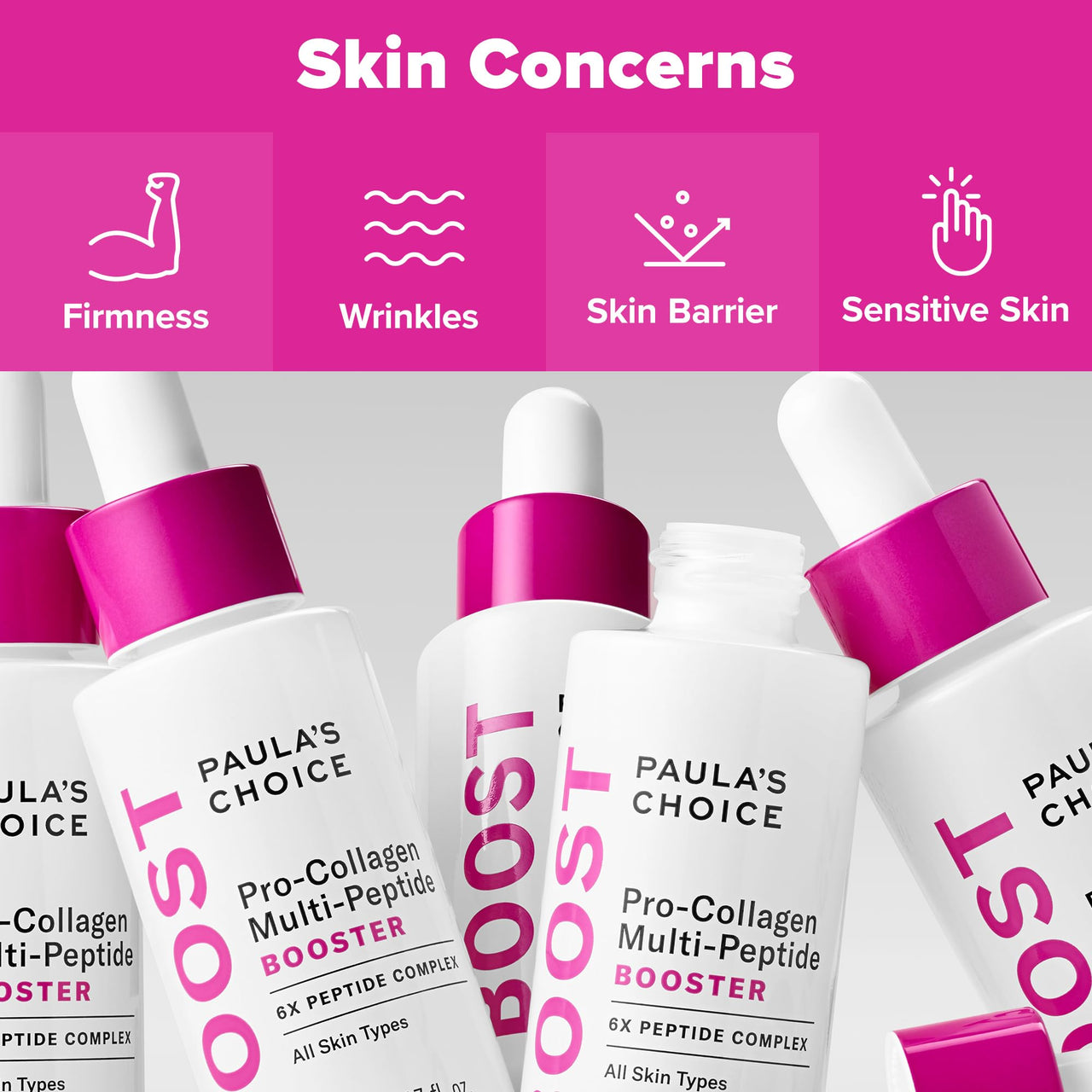 Paula’s Choice Pro-Collagen Multi-Peptide Booster Serum for Wrinkles, Supports Collagen Production with Plumping Hyaluronic Acid & Amino Acids, Fragrance-Free, 20ml