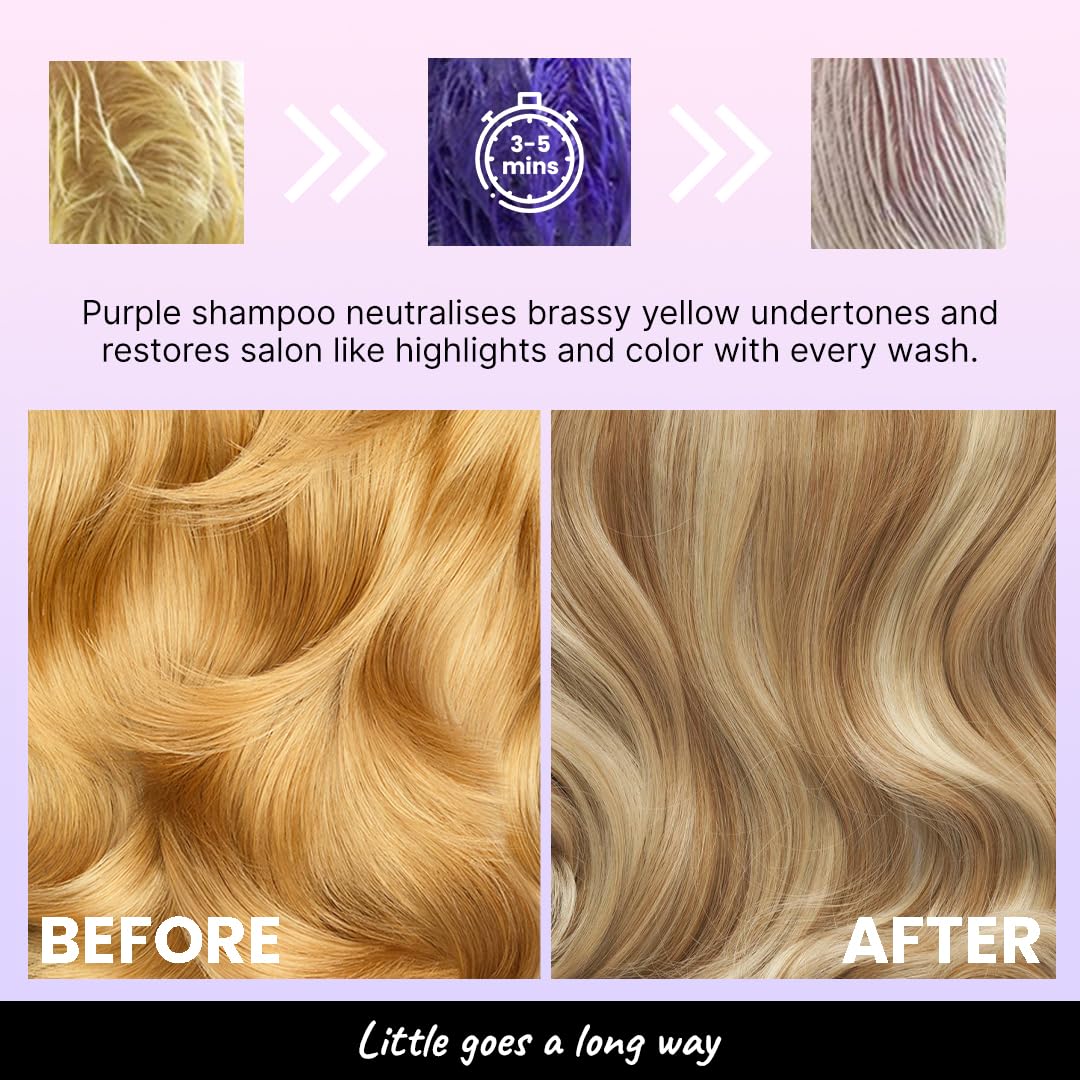 2.Oh! Italian Anti Yellow Shampoo | Purple Shampoo for Coloured, Highlighted, Blonde Hair | Neutralising Hair Toner for Bleached Hair | Blue Shampoo for Grey Hair | With Argan Oil for Dry Frizzy Hair