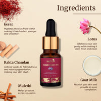 Mellow Ayurvedic Kumkumadi Oil for Face Glowing with 22 Herbs and Blend with Saffron, Deep Nourishment & Hydration, Reduces Pigmentation and Fine Lines, Anti Aging Face Serum
