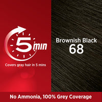 Revlon Top Speed Hair Color for Women Brownish Black| 100% Grey Coverage in just 5 Minutes | Ammonia Free, Easy Application and Intense Conditioning