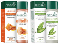Biotique Bio Honey Gel Refreshing Foaming Face Cleanser, 120ml & Biotique Bio Morning Nectar Visibly Flawless Skin Moisturizer, 120ml