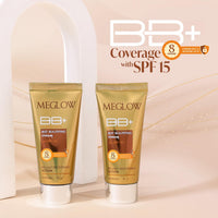 Meglow Best Beautifying BB+ Cream with SPF 15+ for Face Makeup | Skin brightening Cream for Instant Glow