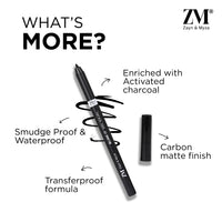 ZM Zayn & Myza Gel Kajal | Intense Colour | Long-lasting 36Hr wear | Transfer proof | Waterproof | Smudge Proof, 0.35g