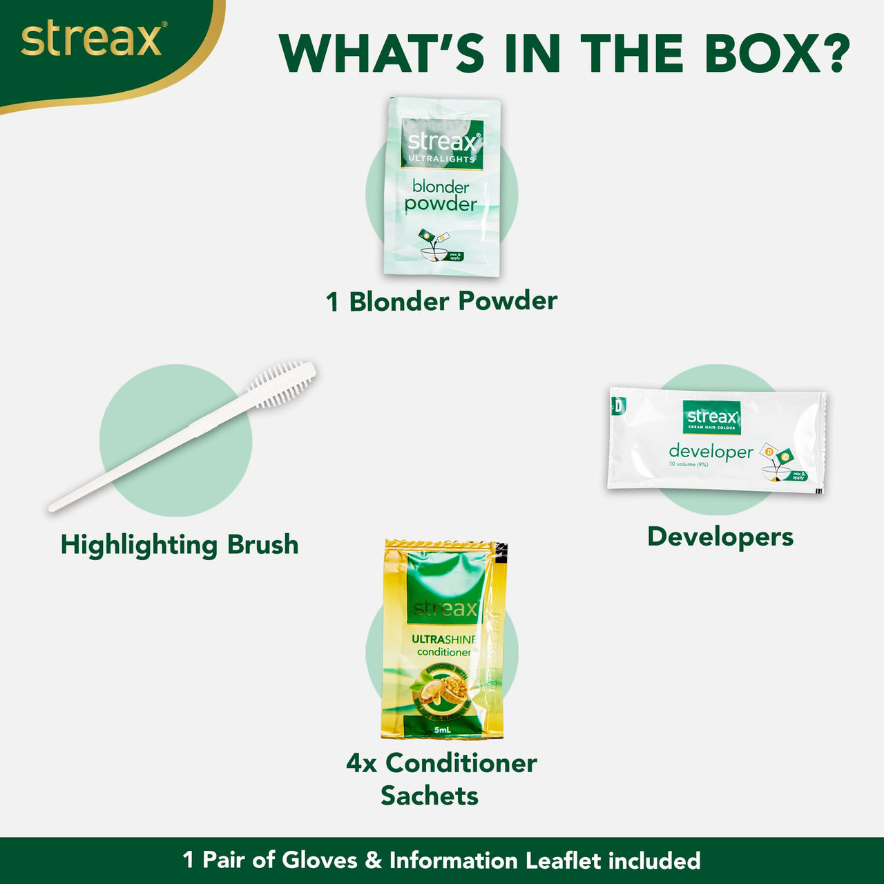 Streax Contains Walnut & Argan Oil, Shine On Conditioner, Longer Lasting Highlights For Unisex, 20ml + 20g - Vibrant Blonde