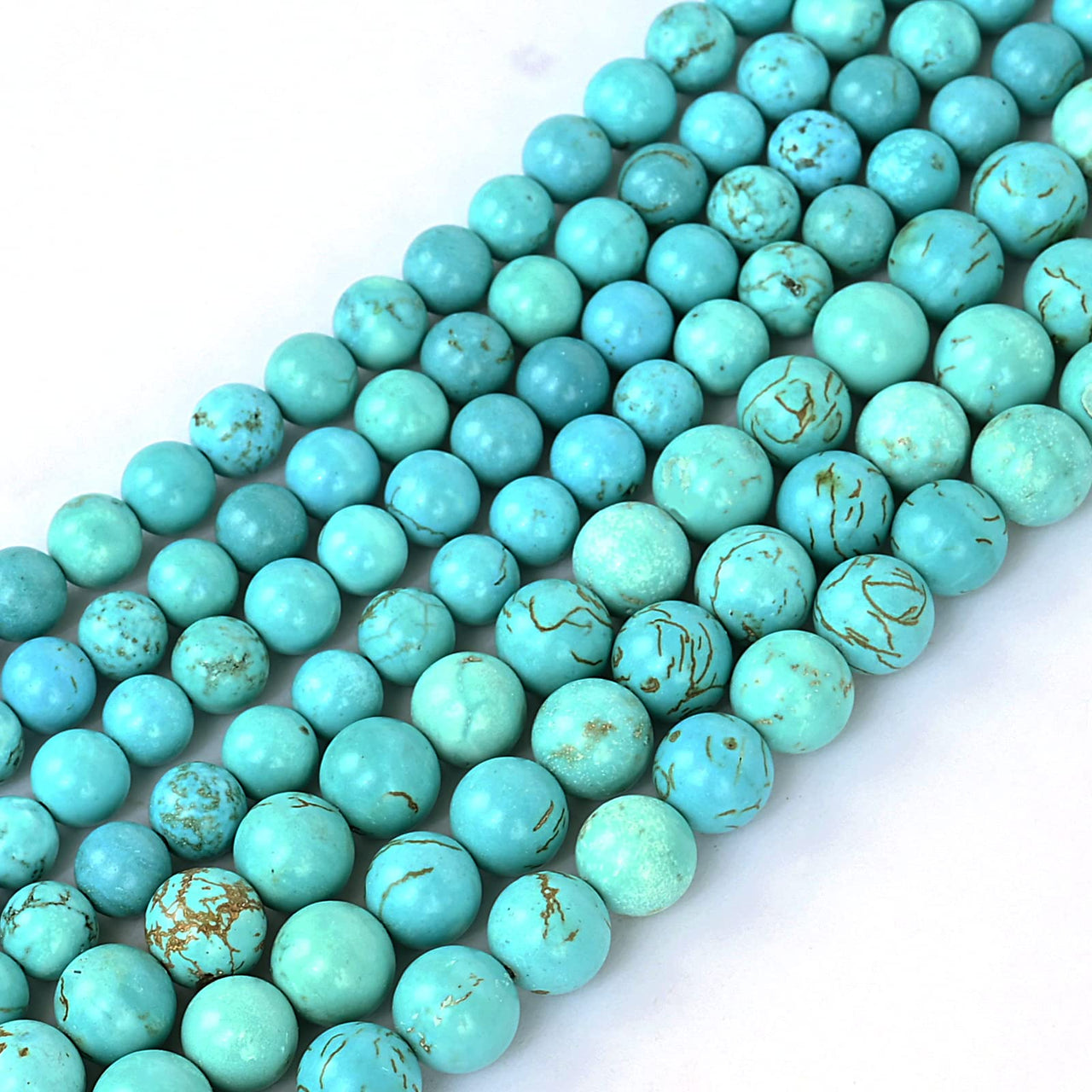 Jmzothie 10mm Natural Stone Beads Turquoise Beads Energy Crystal Healing Power Gemstone for Jewelry Making (10mm, Turquoise)