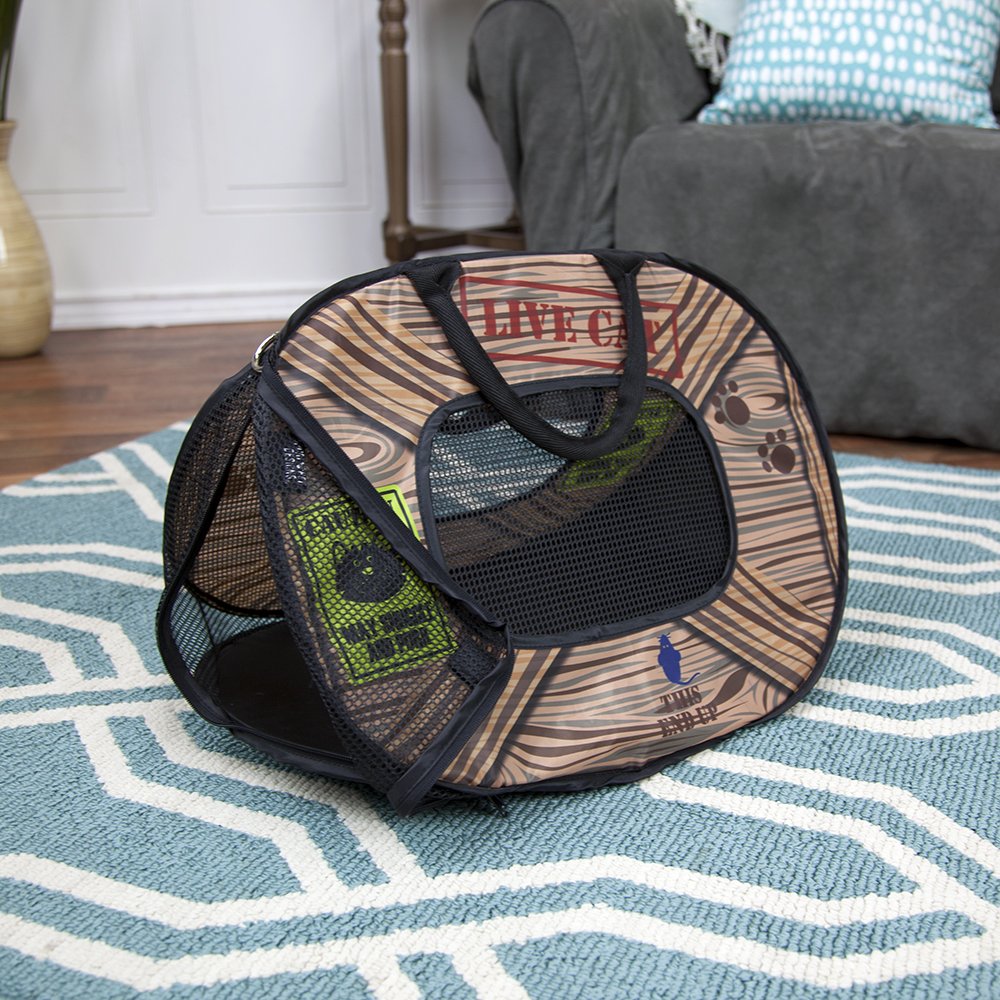 SportPet Designs Pop Open Cat Carrier (Pattern) Carrier - Pet Pen