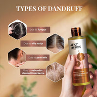 Just Herbs Ayurvedic Anti-Dandruff Shampoo For Strong & Bouncy Hair For Men & Women- Sls & Paraben Free- 200 ml
