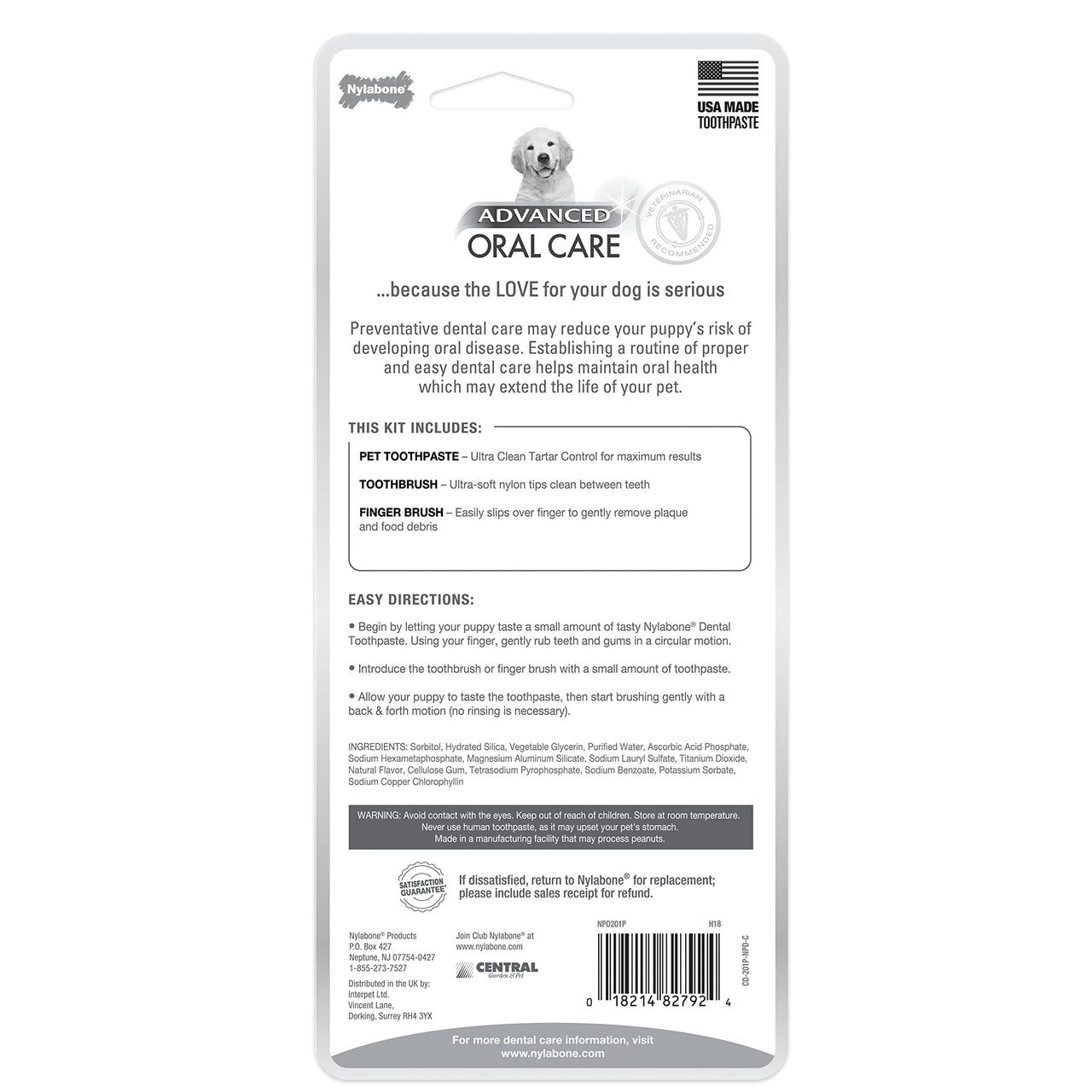Nylabone Advanced Oral Care Puppy Dental Kit Puppy Original 3 Count 1 Count (Pack of 1)