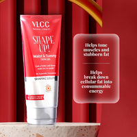 VLCC Shape Up Waist & Tummy Trim Gel - 200g | For a Flatter and Firmer Waist | Helps tone Muscles and Stubborn Fat | Helps break down Cellular Fat | Helps you get a Slimmer, Toned and Firmer Waist.