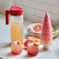 Takeya Patented and Airtight Pitcher Made in the USA, BPA Free Food Grade Tritan Plastic, 2 qt, Raspberry 2 Quart Bottle