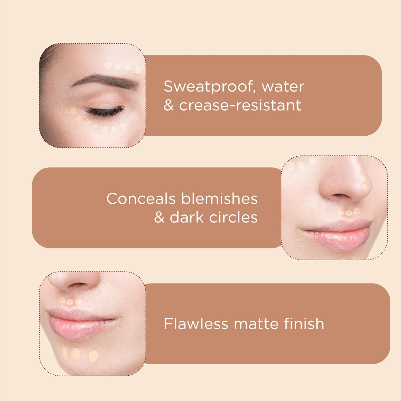 ZM Zayn & Myza Liquid Concealer for Face Makeup | Buildable Coverage | Easily Blendable | Conceals Dark Circles & Blemishes | Flawless Matte Finish, Sweatproof | Shade - Light, 6 ml
