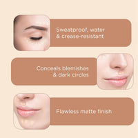 ZM Zayn & Myza Liquid Concealer for Face Makeup | Buildable Coverage | Easily Blendable | Conceals Dark Circles & Blemishes | Flawless Matte Finish, Sweatproof | Shade - Sand, 6 ml