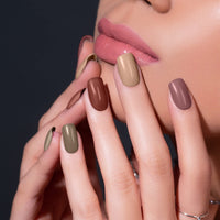 RENEE Gloss Touch Nail Paint Set of 4, Quick Drying Nail Polish, Glossy Gel Finish Nail Kit, Highly Pigmented & Long Lasting Enamel, Chip Resistance 5ml Each Gift Set for Women N02 Everyday Nudes