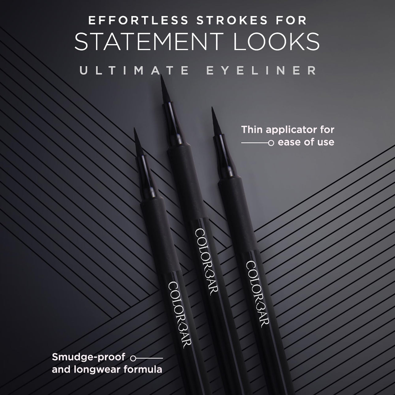 Colorbar Ultimate Eye Liner, Black, 1ml | Waterproof | Transfer-proof | Lasts upto 16 hours