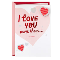 Hallmark Funny Anniversary Card, Love Card, Romantic Birthday Card (I Love You More Than Fill in the Blank Stickers)
