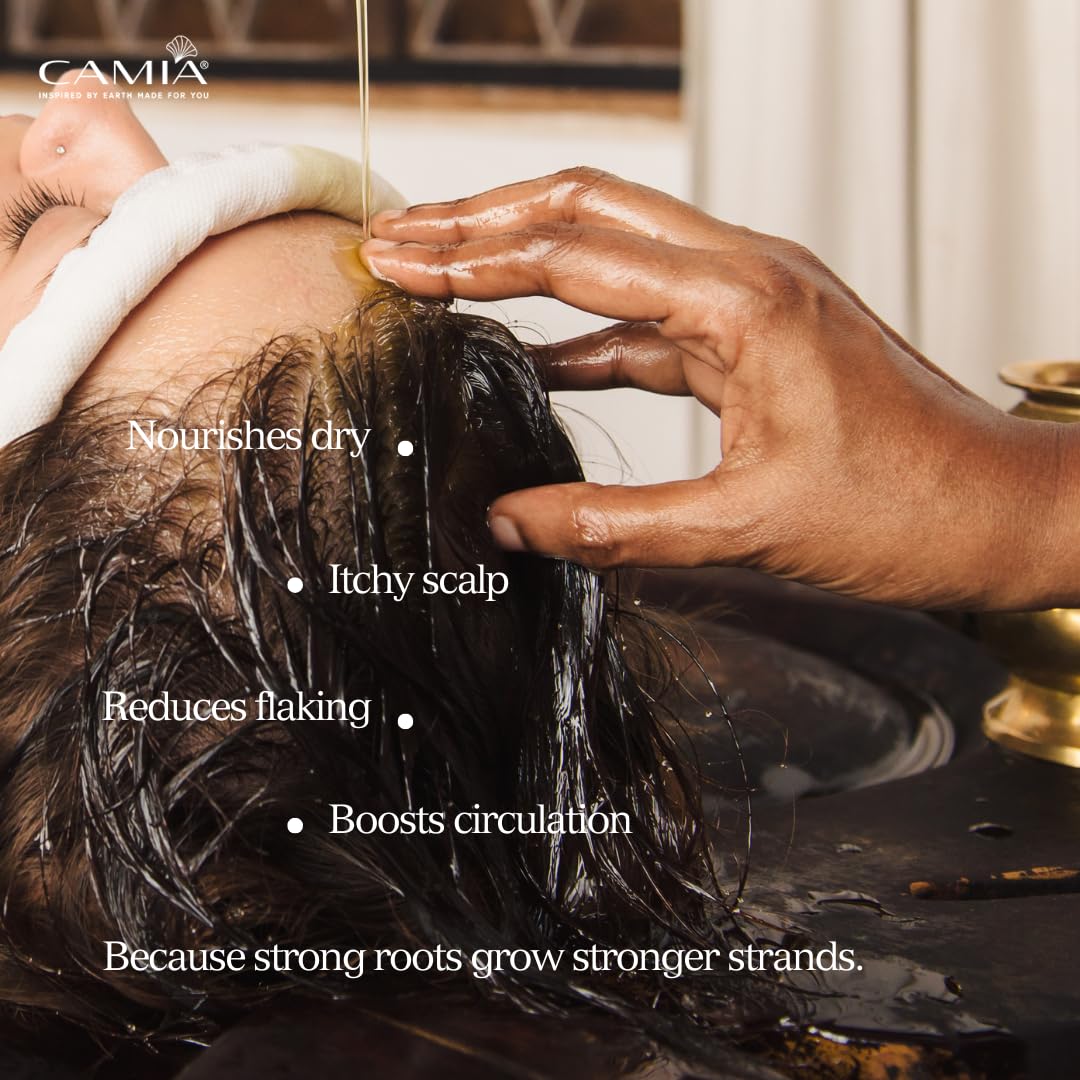 CAMIA - Organic Moroccan Argan Oil for Skin & Hair | Premium Extra Virgin Cold Pressed Oil, 100% Natural | Argan Oil Improves Skin & Hair Elasticity & Provides Intense Hydration | 100 ML Glass Bottle