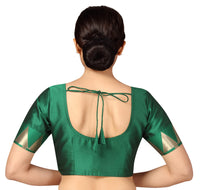 X3 Women's  Polyester Short Sleeves Silky Saree