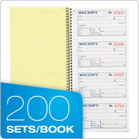 Adams Money and Rent Receipt Book, 2-Part Carbonless, 5-1/4