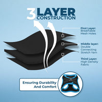 Voyager Step-In Air Dog Harness - All Weather Mesh Step in Vest Harness for Small and Medium Dogs by Best Pet Supplies - Blue Trim, Small S (Chest: 14.5 - 16