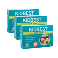 Healthbest Milk Soap For Kids | Anti-Bacterial | Normal Skin, Sensitive Skin & Dry Skin | Tear free | (Pack of 3)
