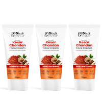 Globus Naturals Daily Glow Kesar Chandan Face Cream with SPF, Skin Lightening Formula For All Skin Types, 50 gm (Pack of 3)