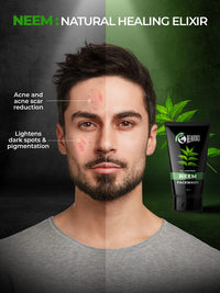 Beardo Purifying Neem Face Wash for Oil Control, 100ml (Pack of 2) | Soothes & Heals | Daily facewash for men | Gentle cleansing for oily-acne-prone skin