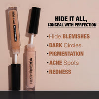 Hilary Rhoda Hide It All Cover Conceal | Conceals Masks, Scars & Dark Circles | High Coverage Concealer | With Shea Butter | Matte Finish | Cruelty-Free & Vegan (Walnut - Shade 6, 3.7ml)