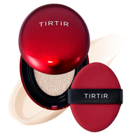 TIRTIR Mask Fit Red Cushion Foundation, Full coverage, Skin fit, Satin Glow Finish, Korean Cushion Foundation #10C SHELL, 4.5g