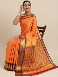 Pandadi Saree Women's  Cotton Silk Saree With Blouse Piece