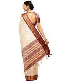 Satrani Women's Poly Silk Woven Saree With Unstitched Blouse Piece